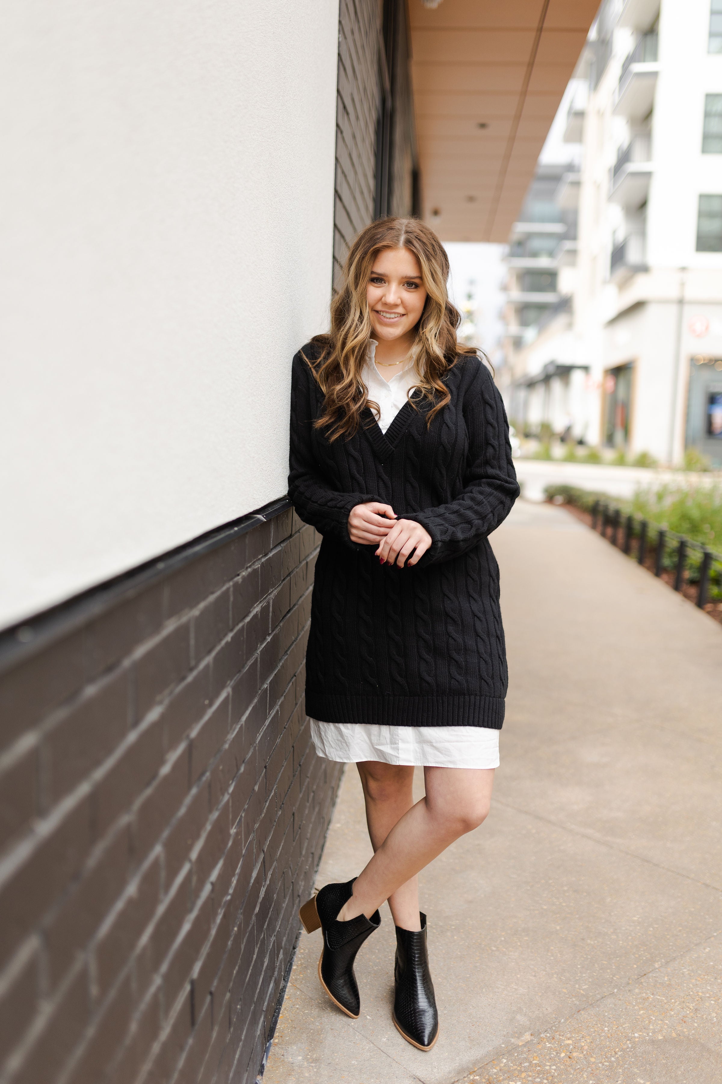 Deborah Cable Knit Sweater Dress – Clothe Boutique