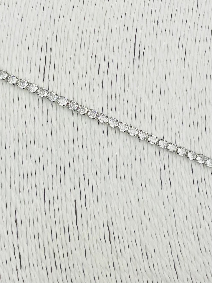 3MM TENNIS BRACELET-SILVER