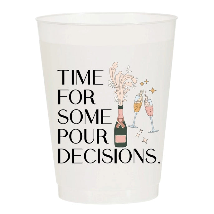 TIME FOR POUR DECISIONS CHAMPAGNE FROSTED PARTY CUPS