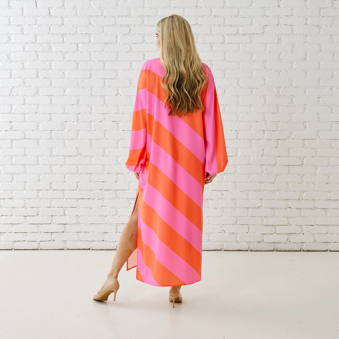COCO CAFTAN-PINK/ORANGE