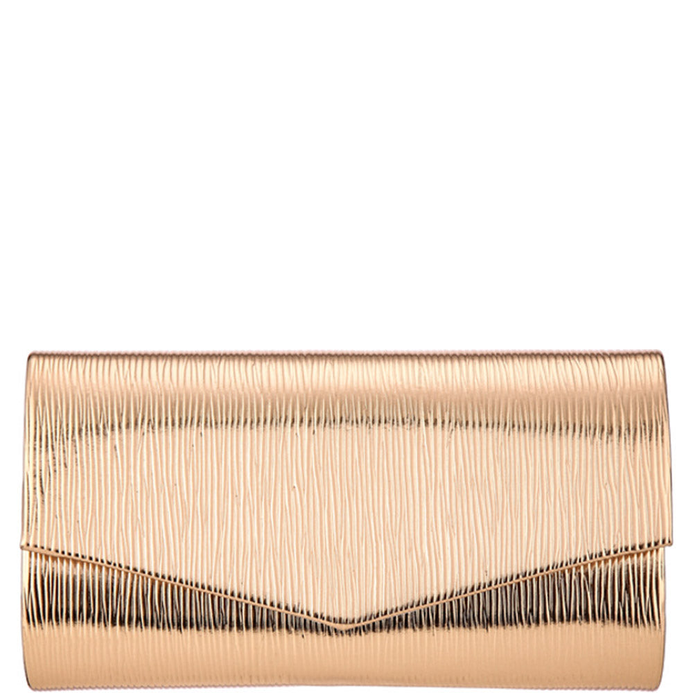 FLAP ENVELOPE CLUTCH-ROSE GOLD