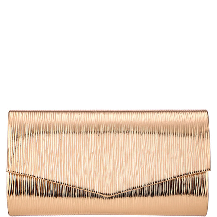 FLAP ENVELOPE CLUTCH-ROSE GOLD