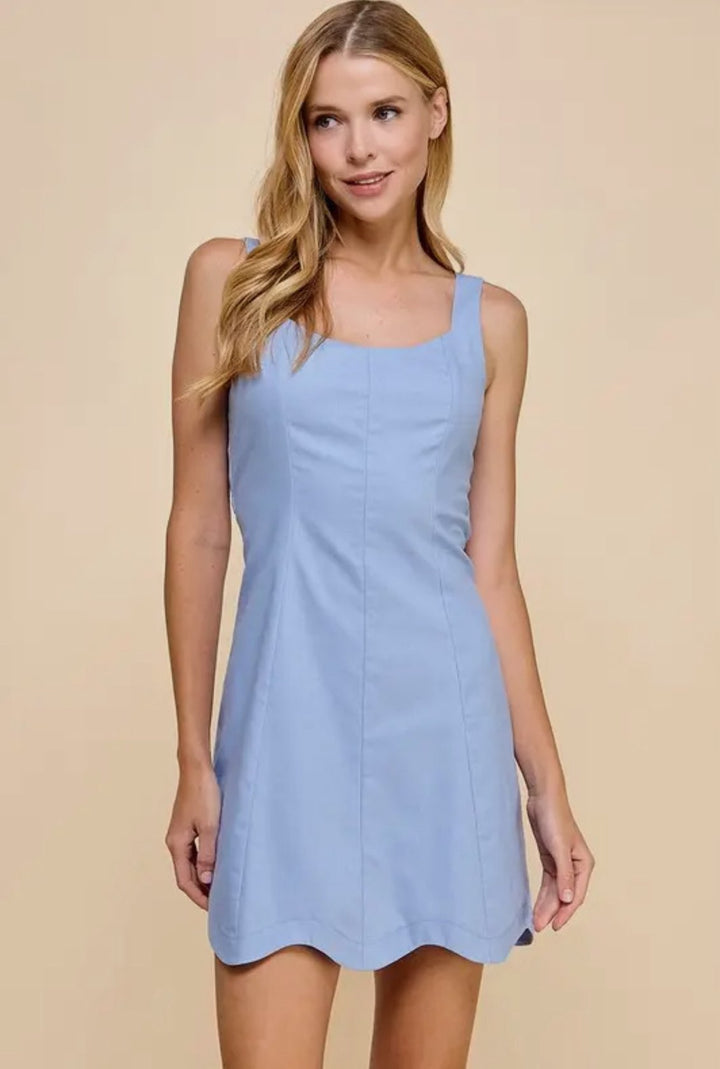 DREW SCOOP NECK DRESS-BABY BLUE