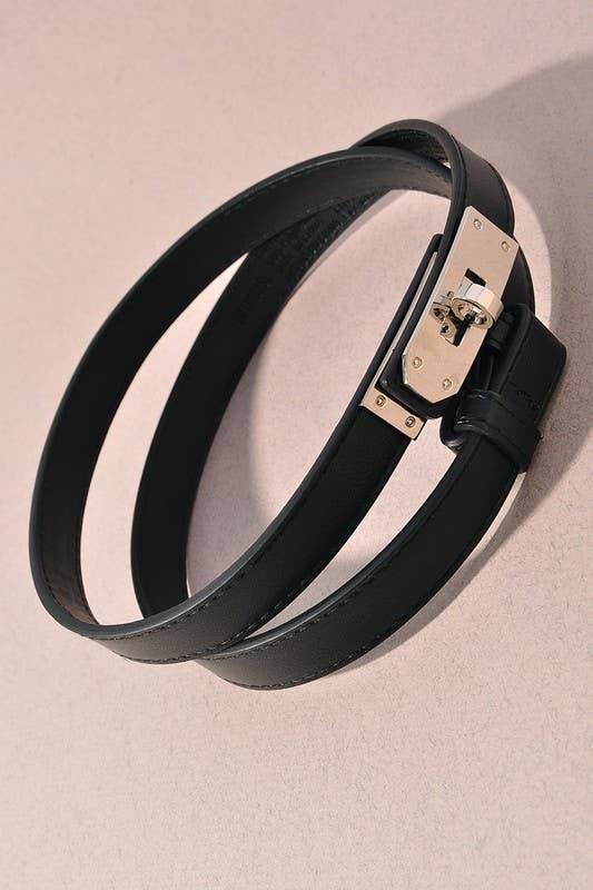 TURLOCK ACCENT SKINNY BELT-BLACK