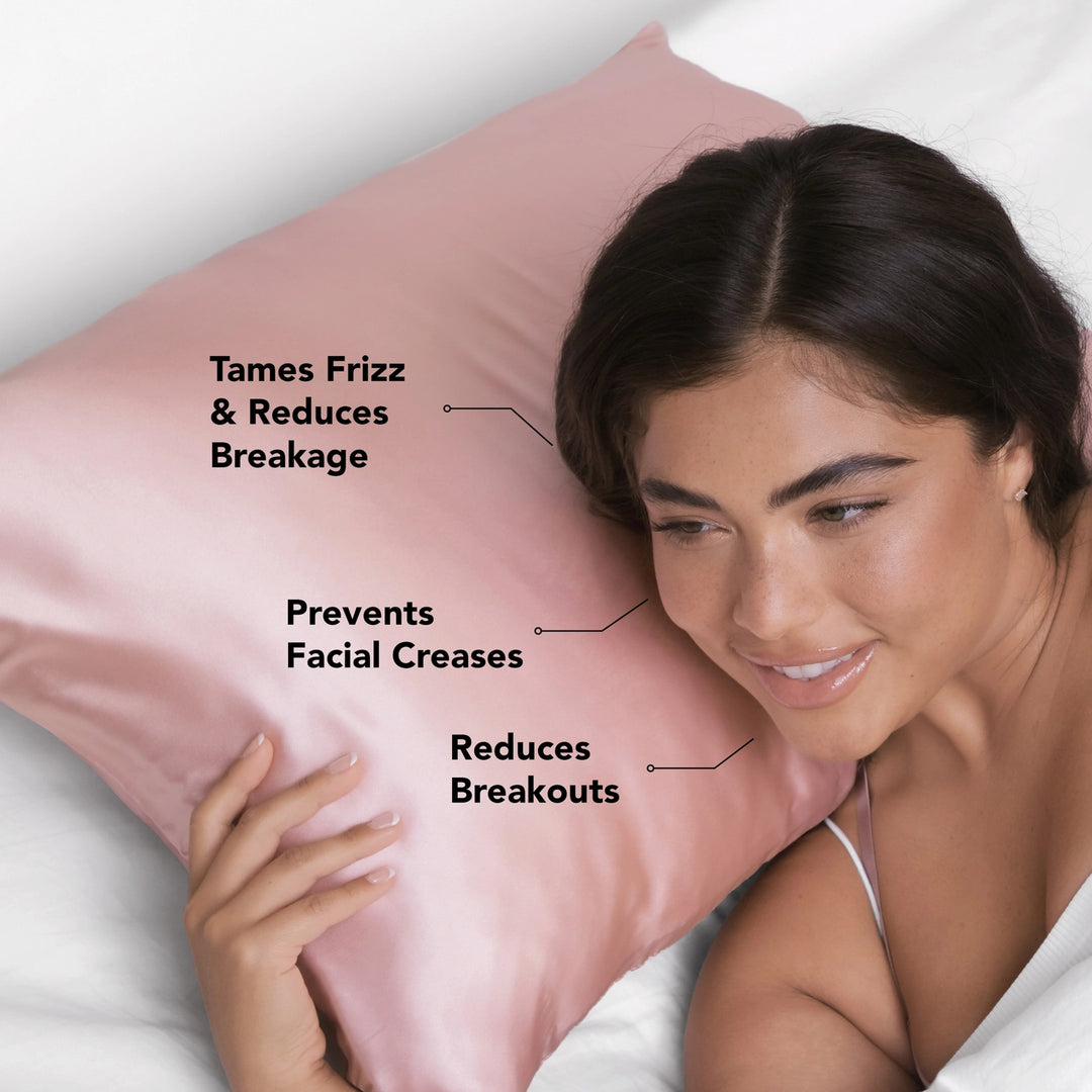 SATIN STANDARD PILLOWCASE-BLUSH