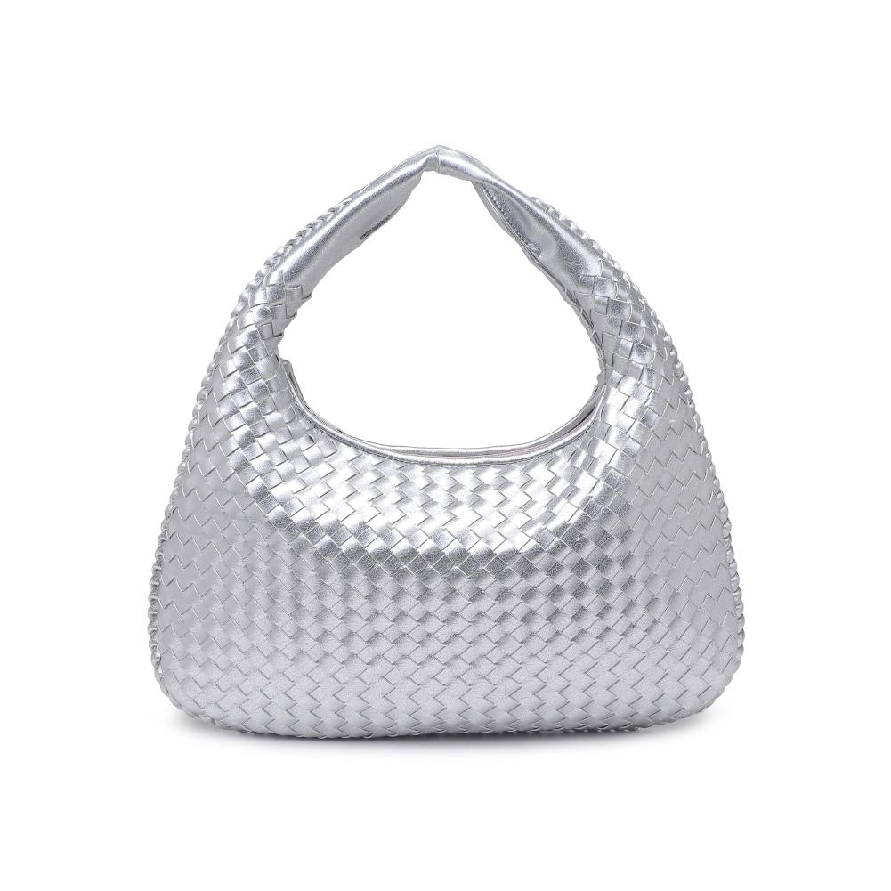 ADELA WOVEN HOBO-SILVER