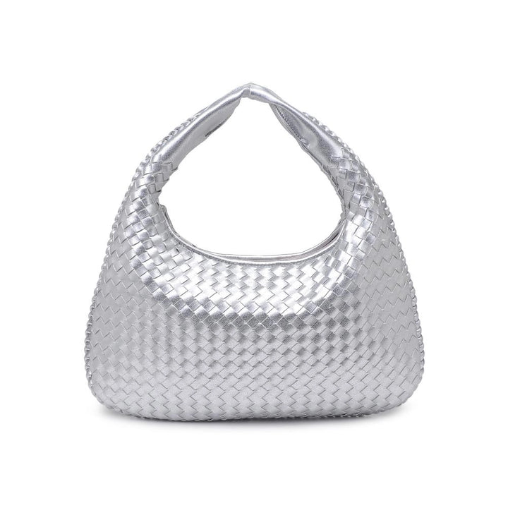 ADELA WOVEN HOBO-SILVER