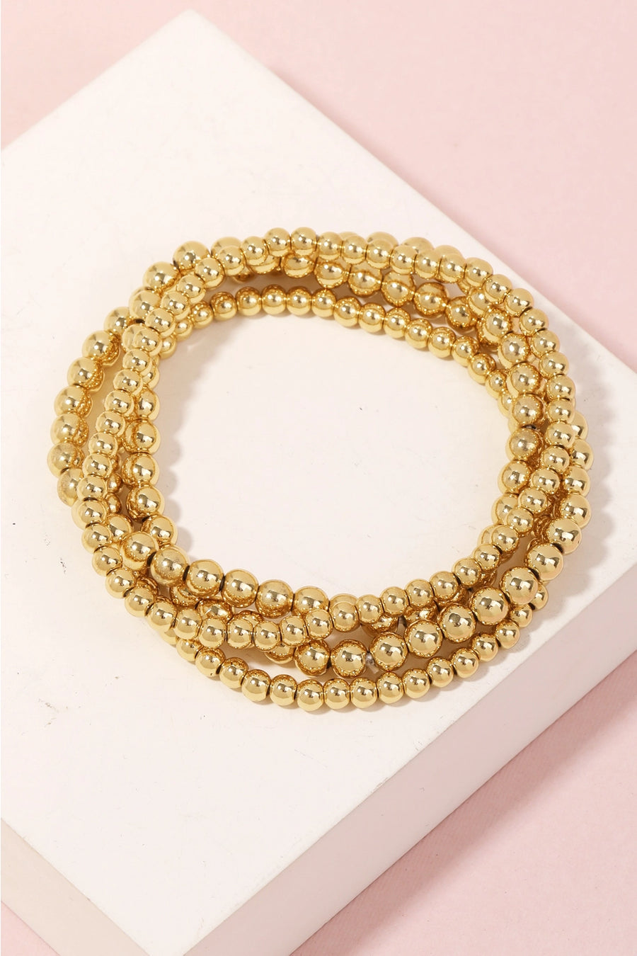 Gold beaded bracelets 
