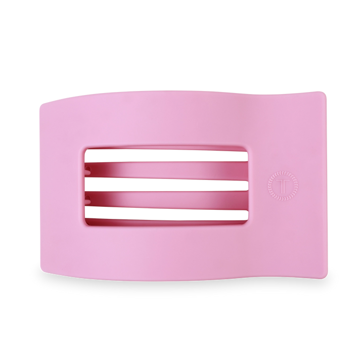 LARGE FLAT RECTANGLE HAIR CLIP-MERRY PINKMAS