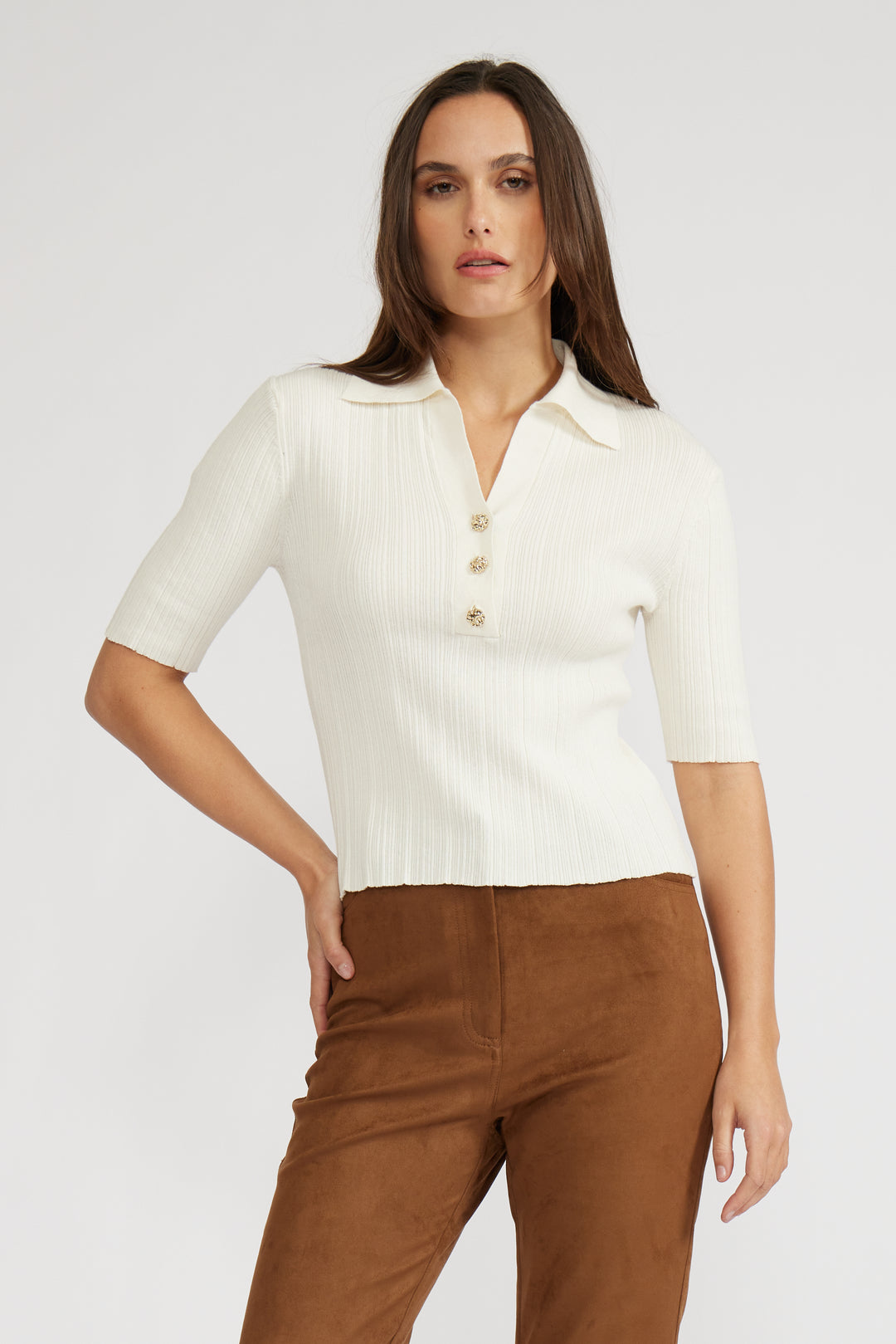 CALLAN KNIT TOP-CREAM
