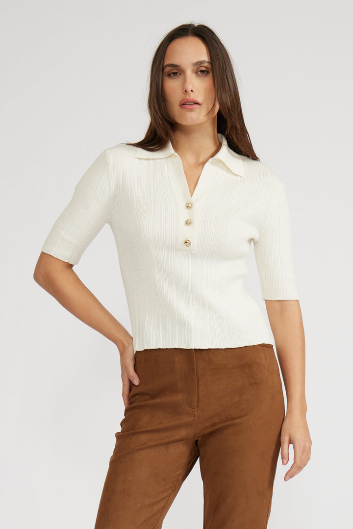 CALLAN KNIT TOP-CREAM