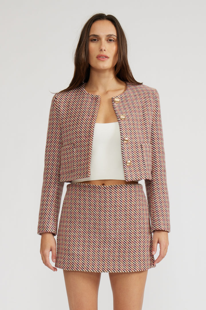 BLAIR JACKET-PINK/MULTI