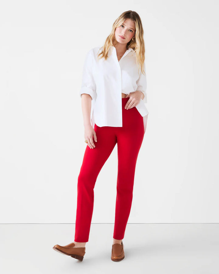 SPANXSUPERSMOOTH PERFECT FIT PONTE SLIM STRAIGHT PANT-SPANX RED