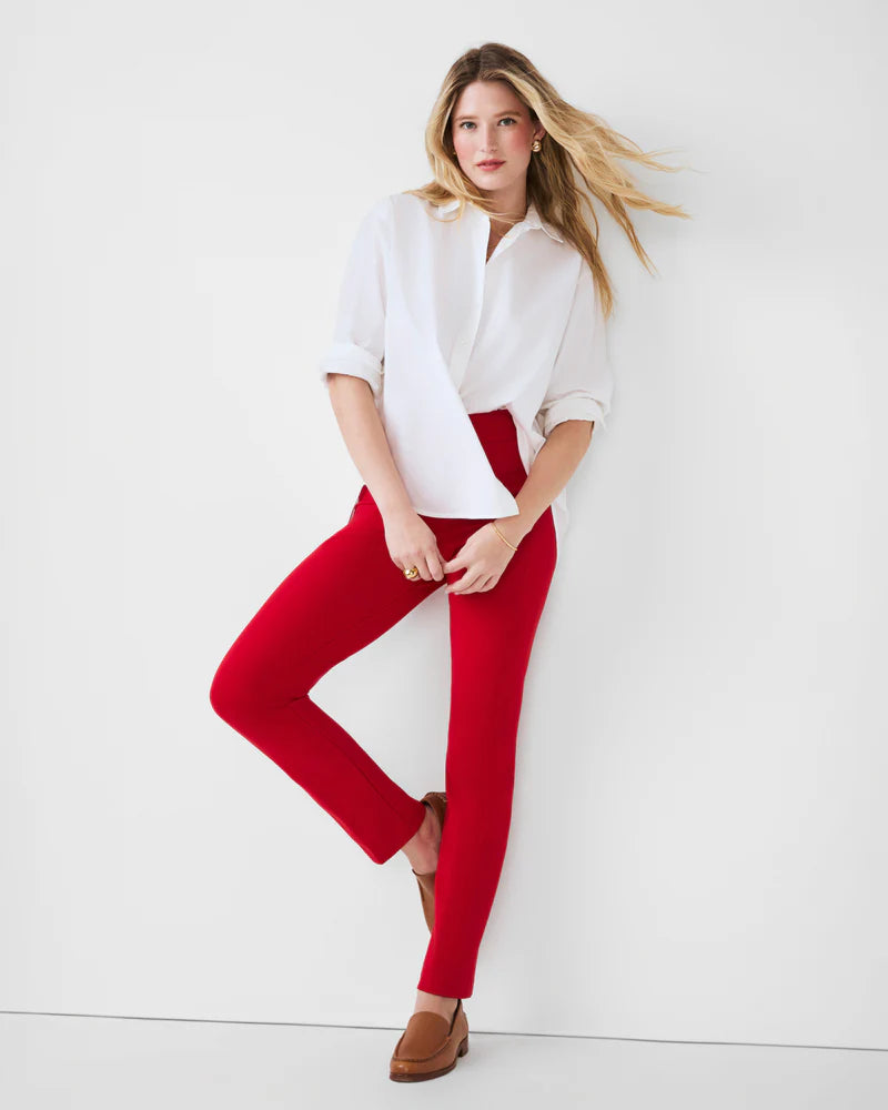 SPANXSUPERSMOOTH PERFECT FIT PONTE SLIM STRAIGHT PANT-SPANX RED