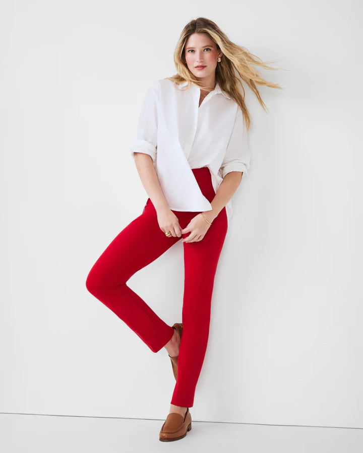 SPANXSUPERSMOOTH PERFECT FIT PONTE SLIM STRAIGHT PANT-SPANX RED