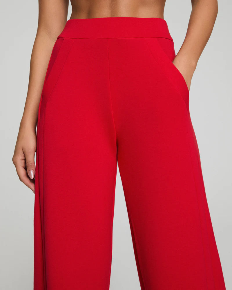 AIRESSENTIALS WIDE LEG TRACK PANT-SPANX RED