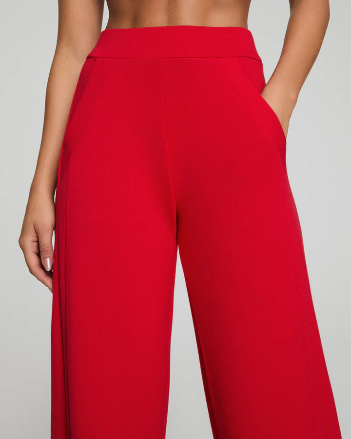 AIRESSENTIALS WIDE LEG TRACK PANT-SPANX RED