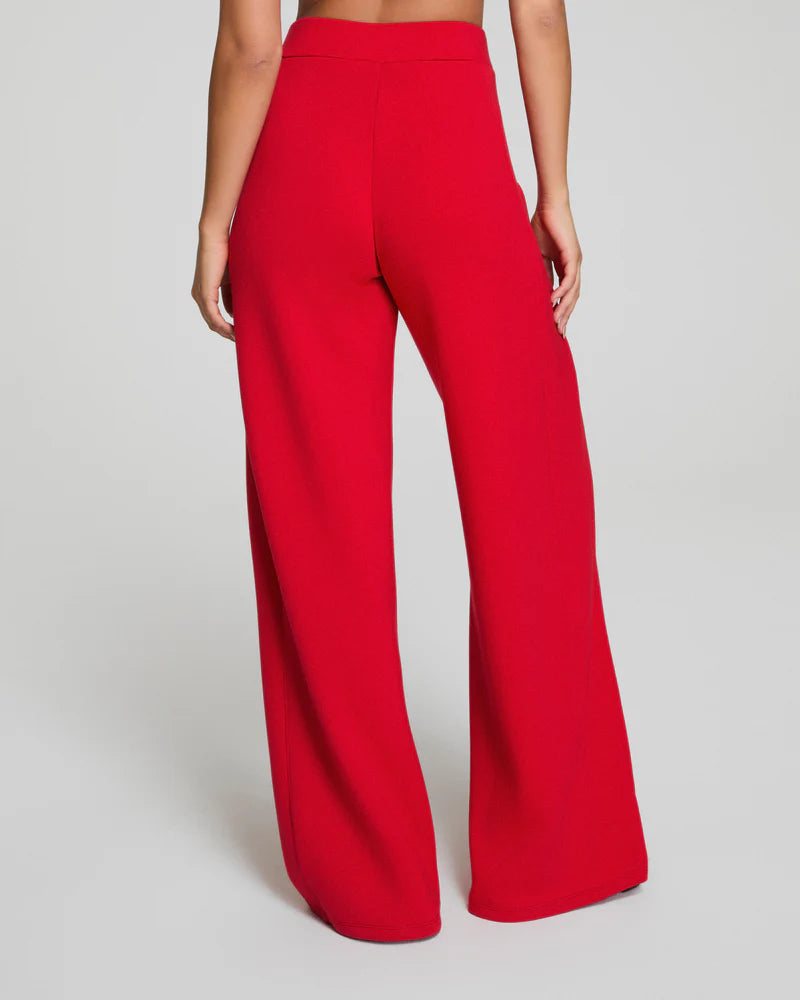 AIRESSENTIALS WIDE LEG TRACK PANT-SPANX RED