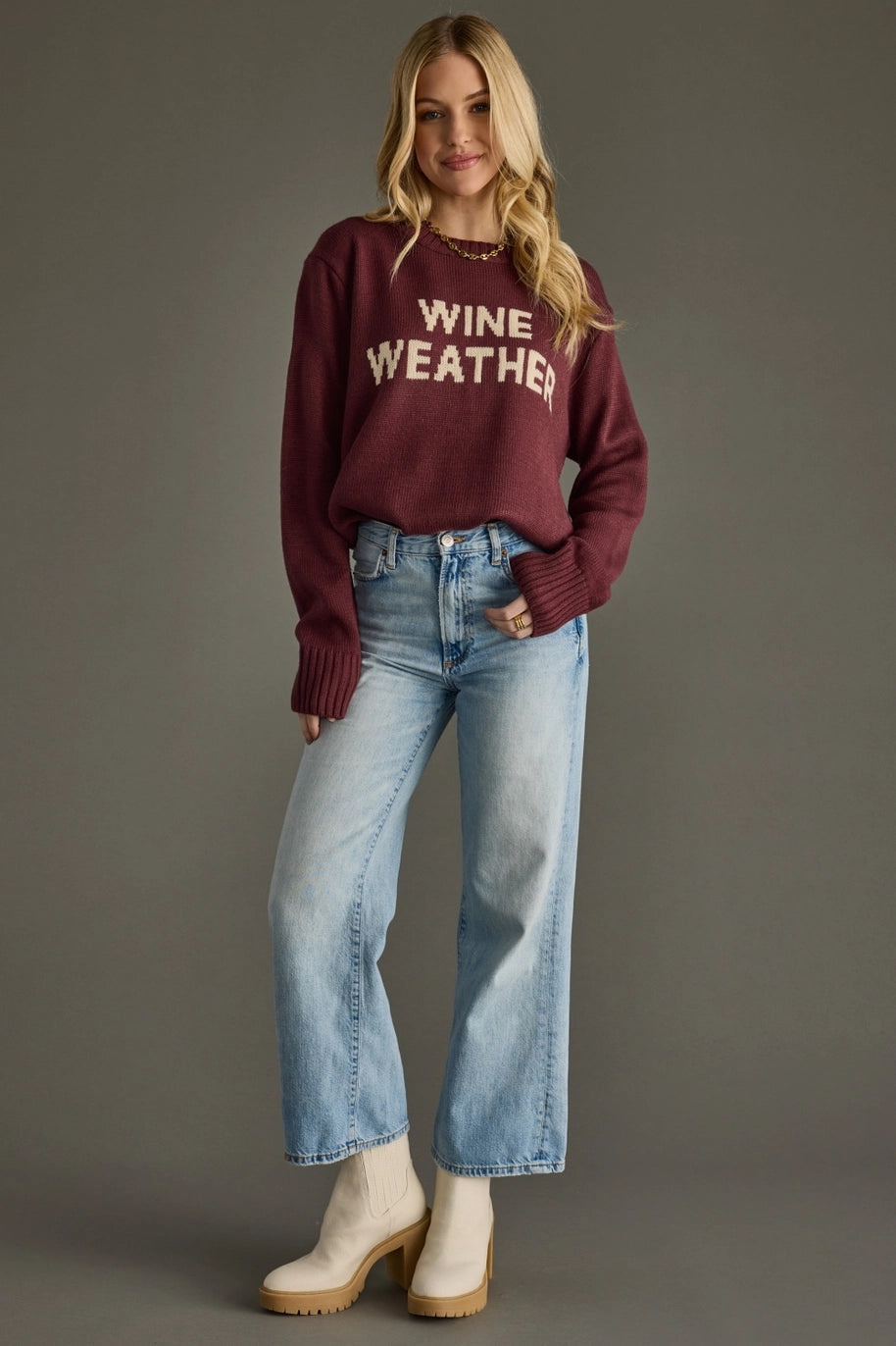 WINE WEATHER SWEATER-WINE