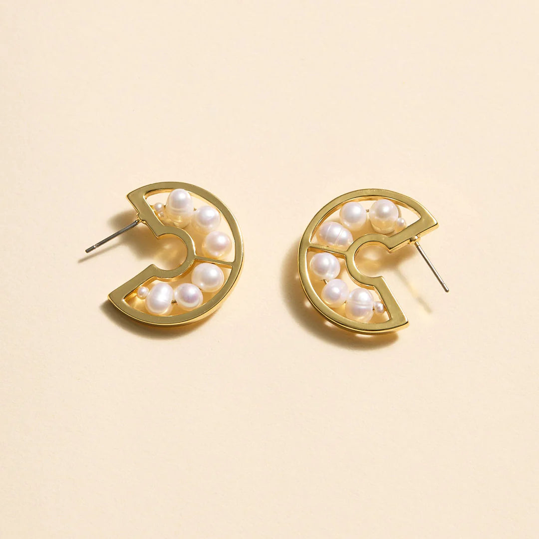 BETTY HOOPS-WHITE/GOLD