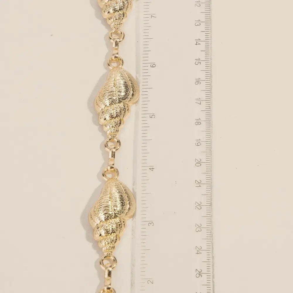 SEASHELL CHAIN BELT-GOLD