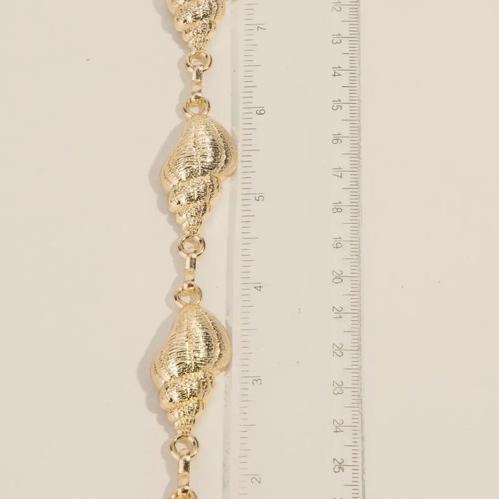 SEASHELL CHAIN BELT-GOLD