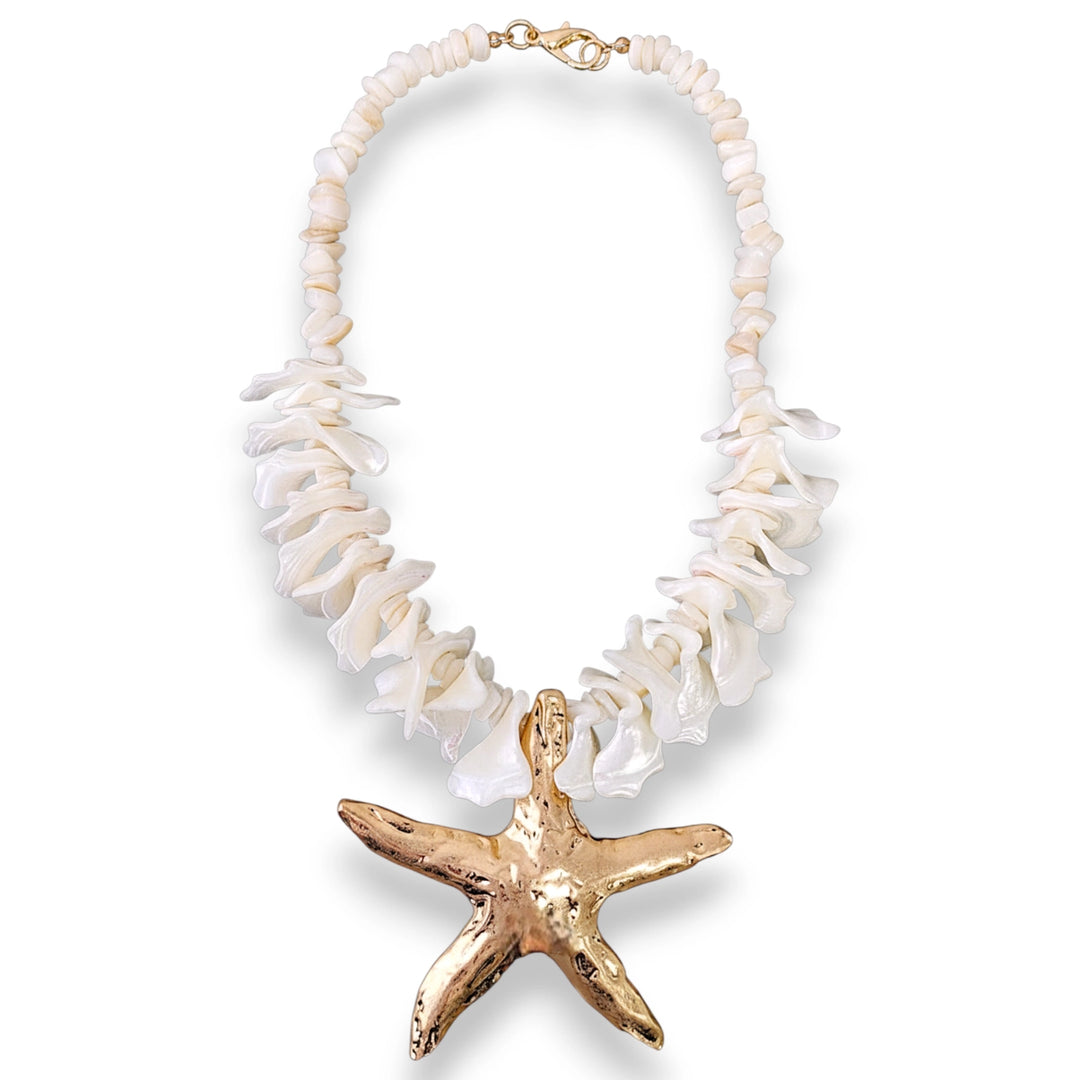 BORA BORA CHUNKY SHELL STARFISH NECKLACE