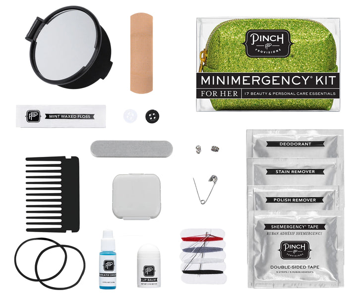 MINIMERGENCY KIT-CHARTREUSE GLITTER