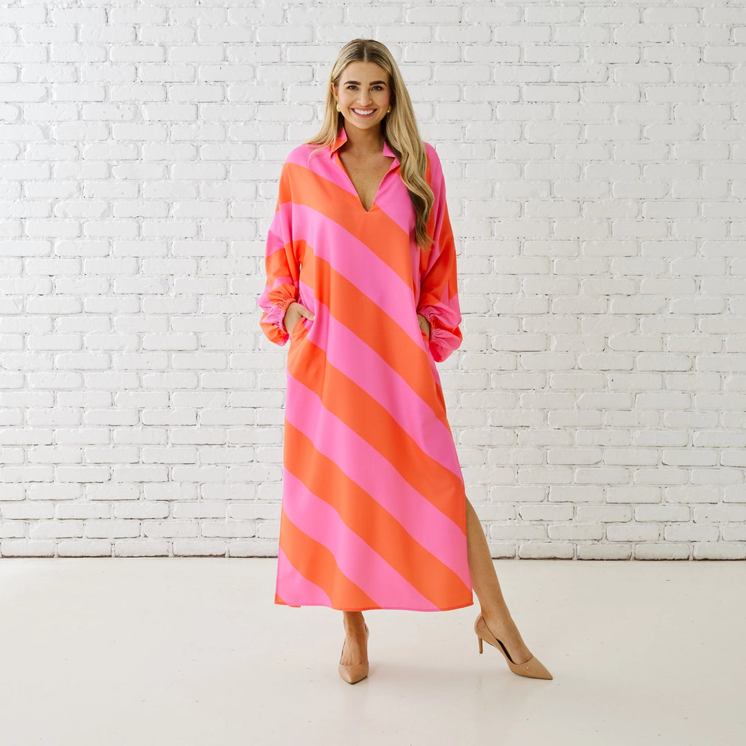COCO CAFTAN-PINK/ORANGE