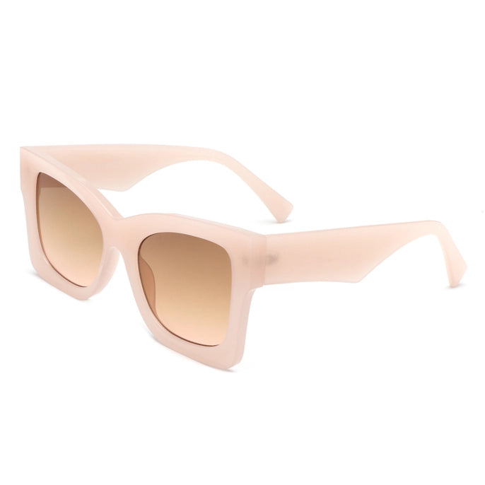 RETRO SQUARE CAT EYE SUNGLASSES-PEACH