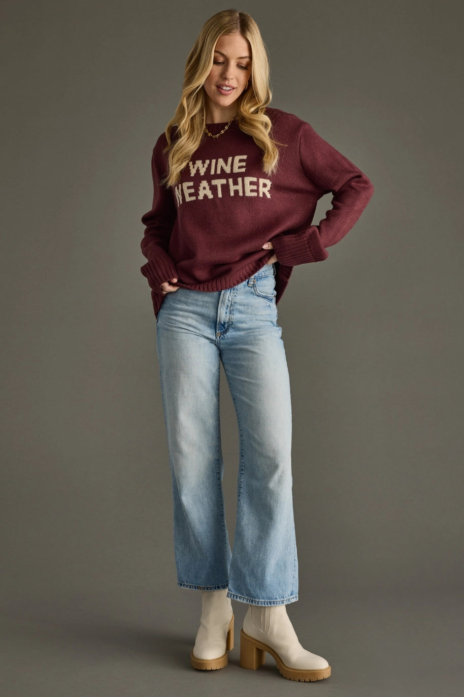 WINE WEATHER SWEATER-WINE