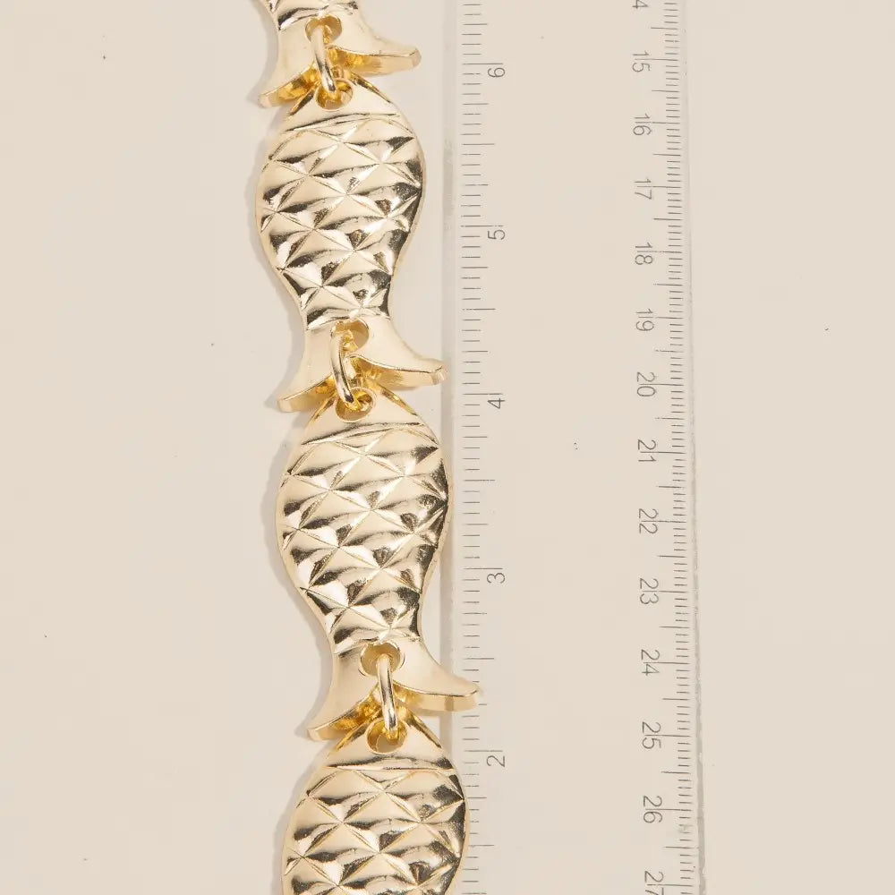FISH LINK CHAIN BELT-GOLD