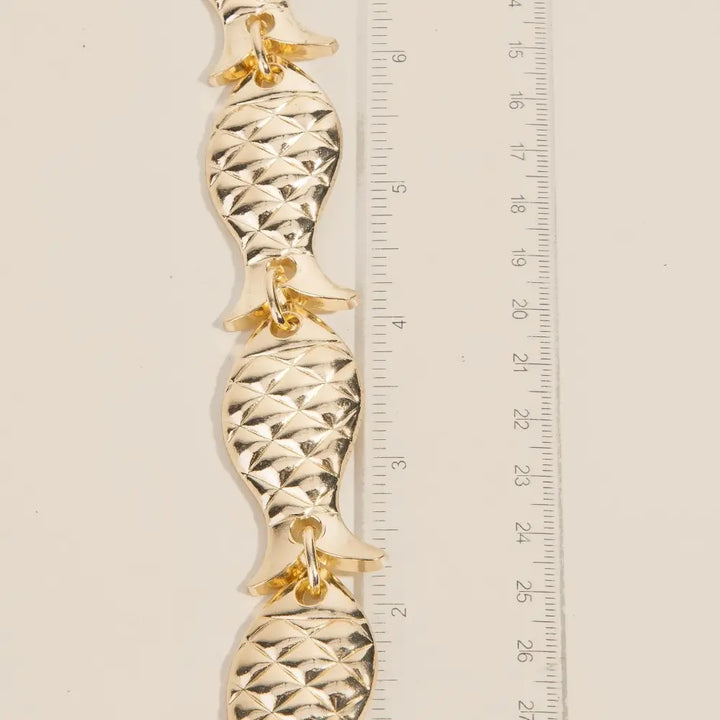 FISH LINK CHAIN BELT-GOLD