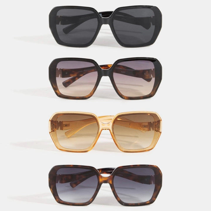 OVERSIZED SQUARE ACETATE SUNGLASSES-TORTOISE