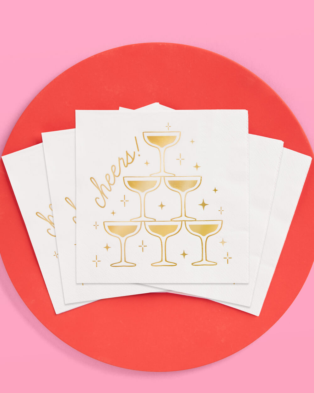 GOLD FOIL CHEERS NAPKINS