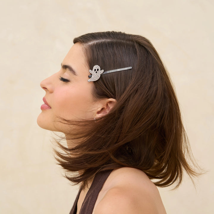 EXTRA LONG METAL RHINESTONE BOBBY PINS-GHOST