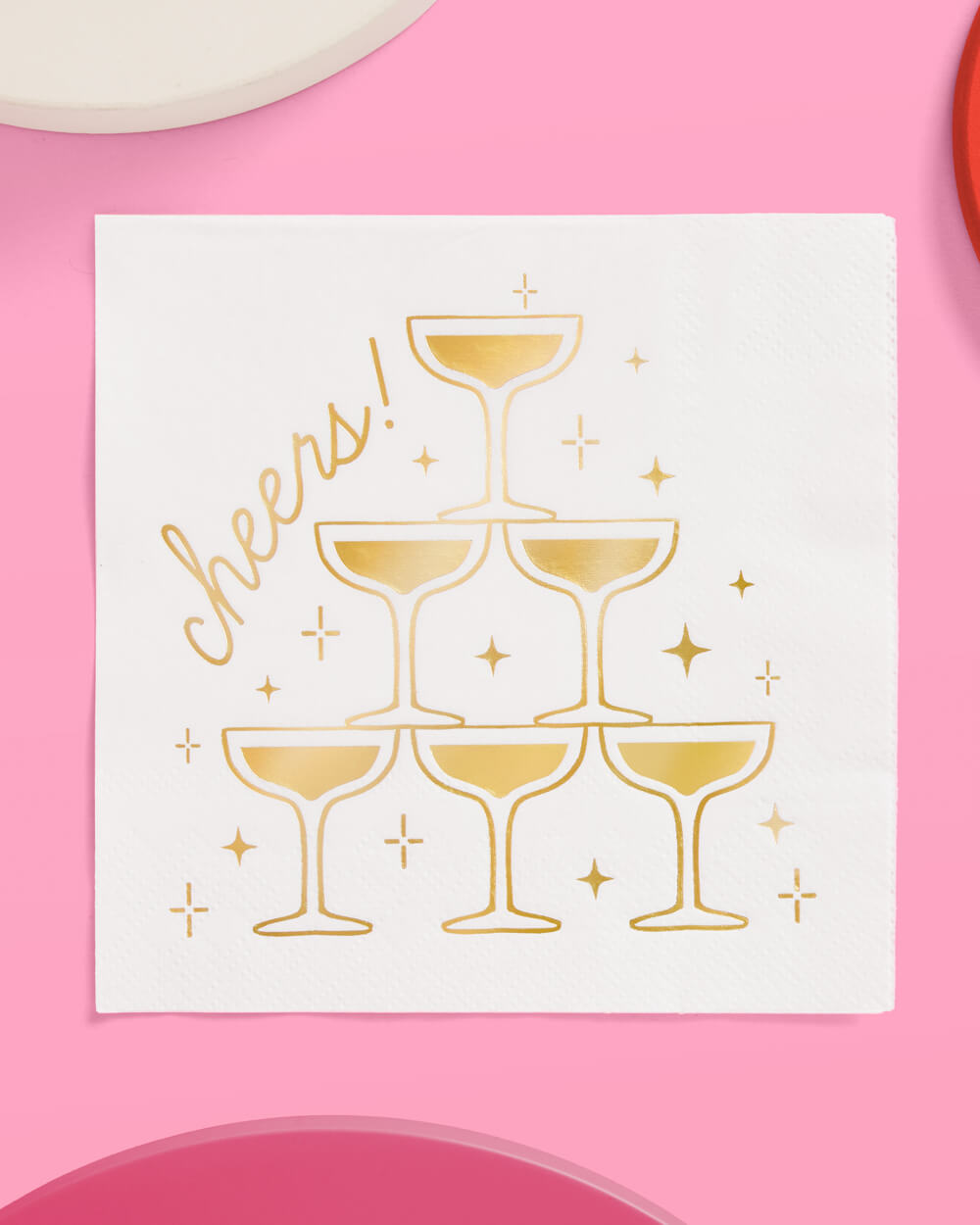 GOLD FOIL CHEERS NAPKINS