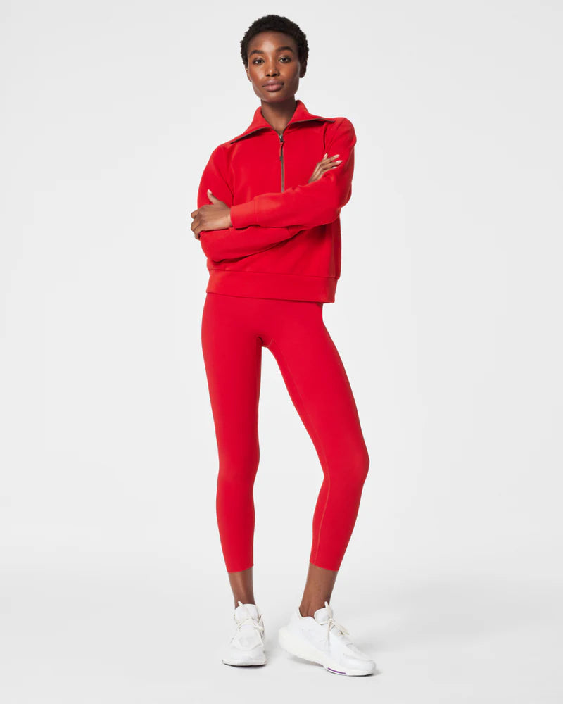 AIRESSENTIALS HALF ZIP-SPANX RED