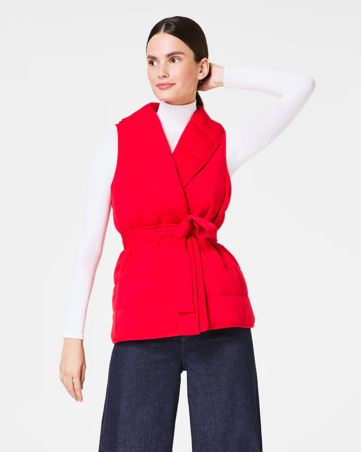 AIRESSENTIALS PUFFY VEST-SPANX RED