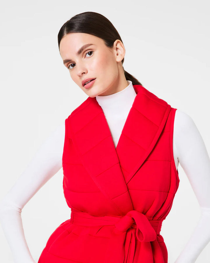 AIRESSENTIALS PUFFY VEST-SPANX RED