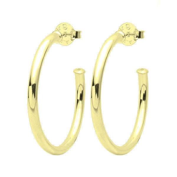SMALL EVERYBODYS FAVORITE HOOPS- SHINY GOLD