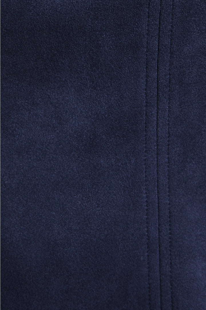 FAUX SUEDE MINI DRESS-NAVY