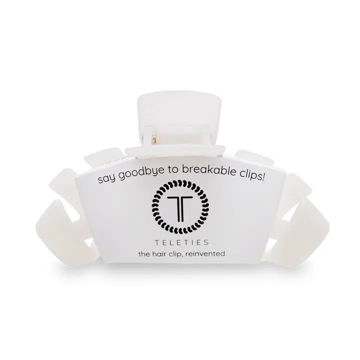 LARGE CLASSIC HAIR CLAW-COCONUT WHITE