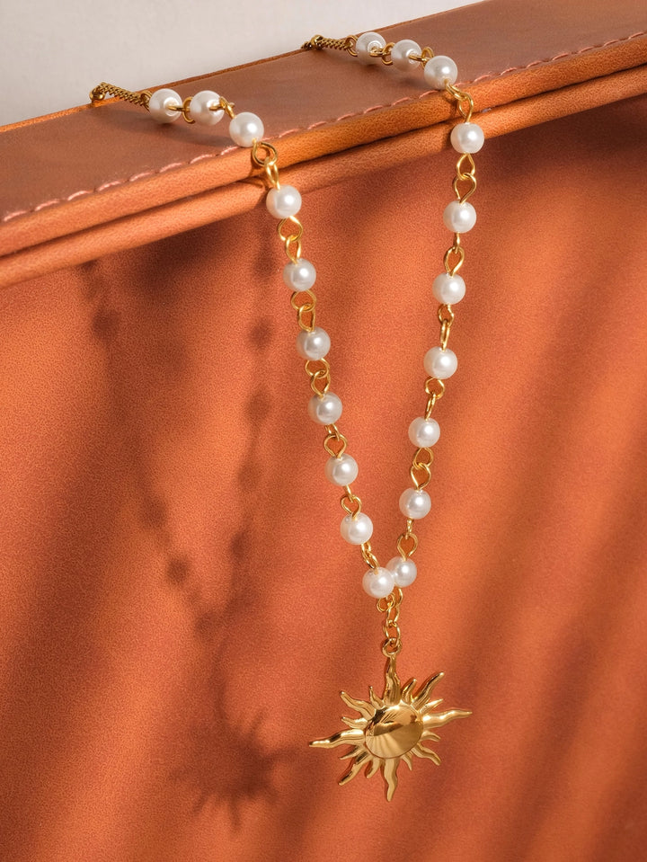 KALANI 18K GOLD SUN BEADED NECKLACE