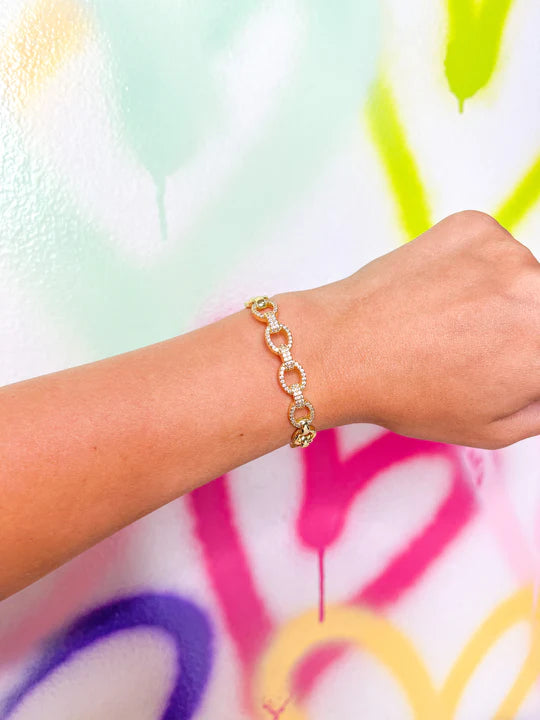 ADDISON TIMELESS PIECES BRACELET-GOLD/CLEAR