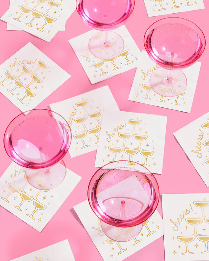 GOLD FOIL CHEERS NAPKINS