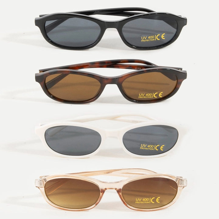 OVAL ACETATE SUNGLASSES-PINK