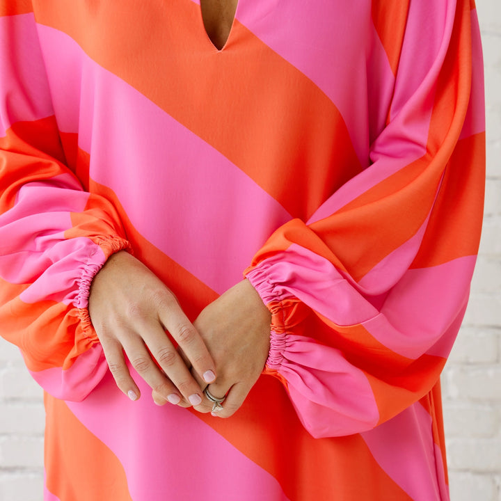 COCO CAFTAN-PINK/ORANGE
