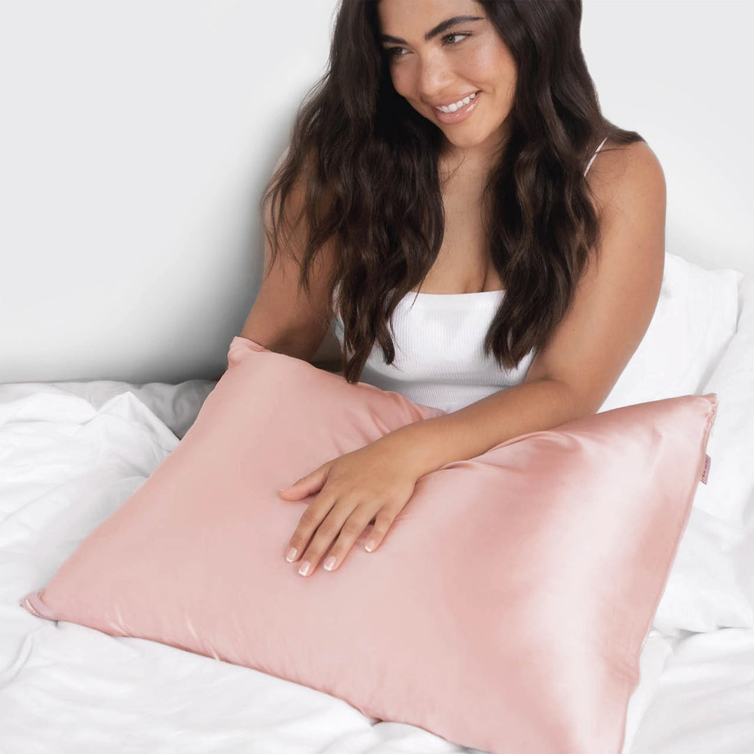 SATIN KING PILLOWCASE-BLUSH