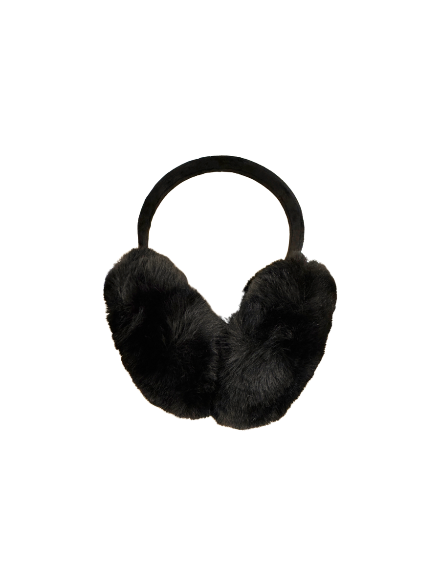 black fur earmuffs 